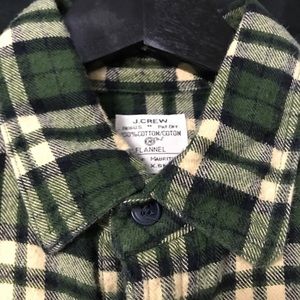 J Crew Green Flannel Shirt